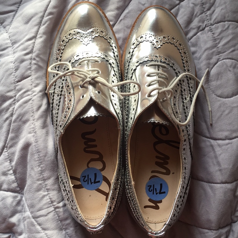 Silver Oxfords by Sam Edelman